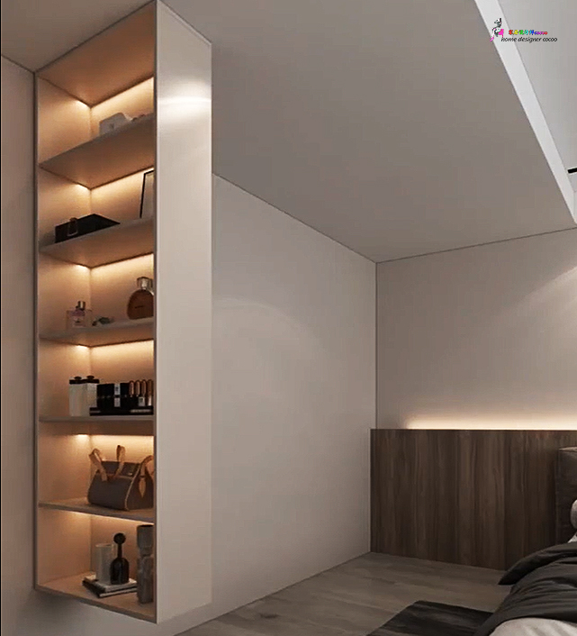 卧室布置一床一衣柜,小平米主卧室多收纳设计方案