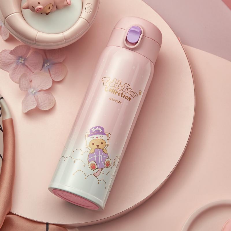 软吸管的猫咪保温杯,泰福高吸管杯