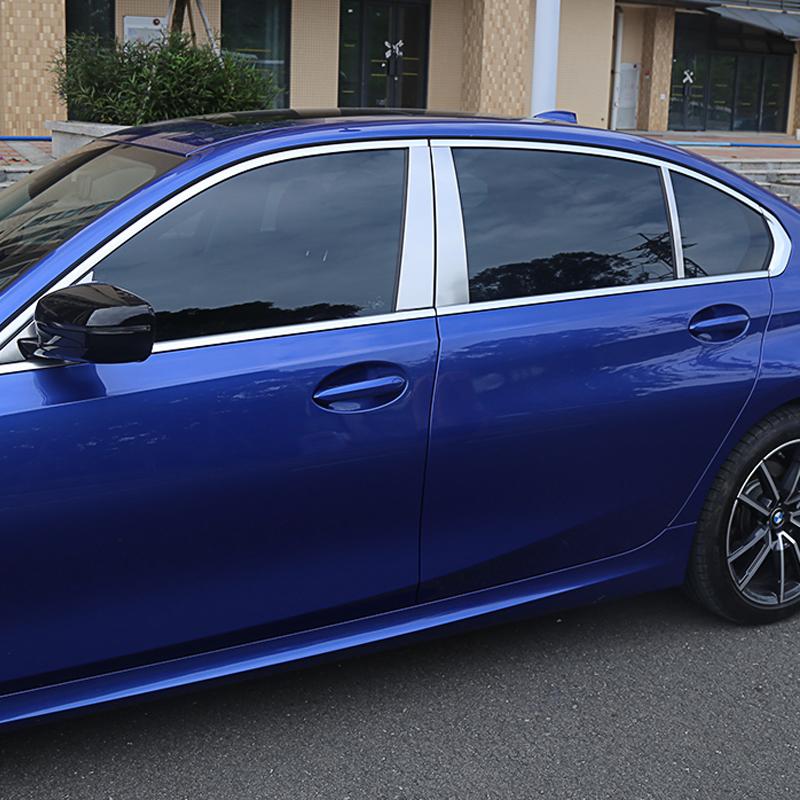 宝马三系车窗饰条改黑,宝马新3系改装前杠贴膜教学