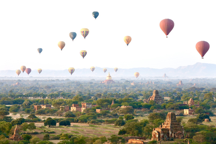 缅甸坐热气球多少钱,在缅甸花100块钱