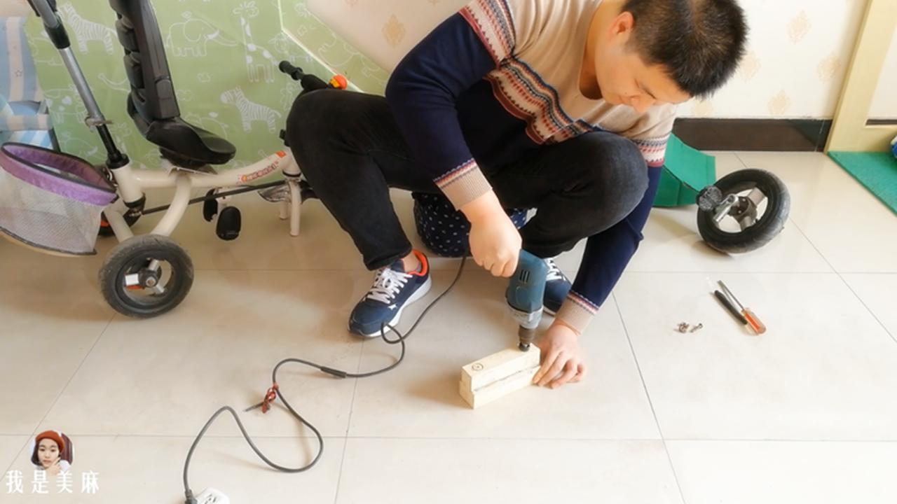 儿童三轮车改造,儿童三轮车改造网红小车