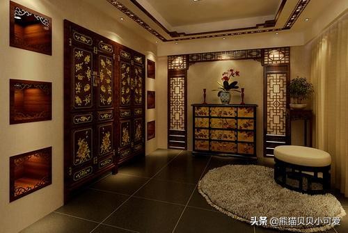 4.5米层高中式古典风格,中式古典风格装修效果图