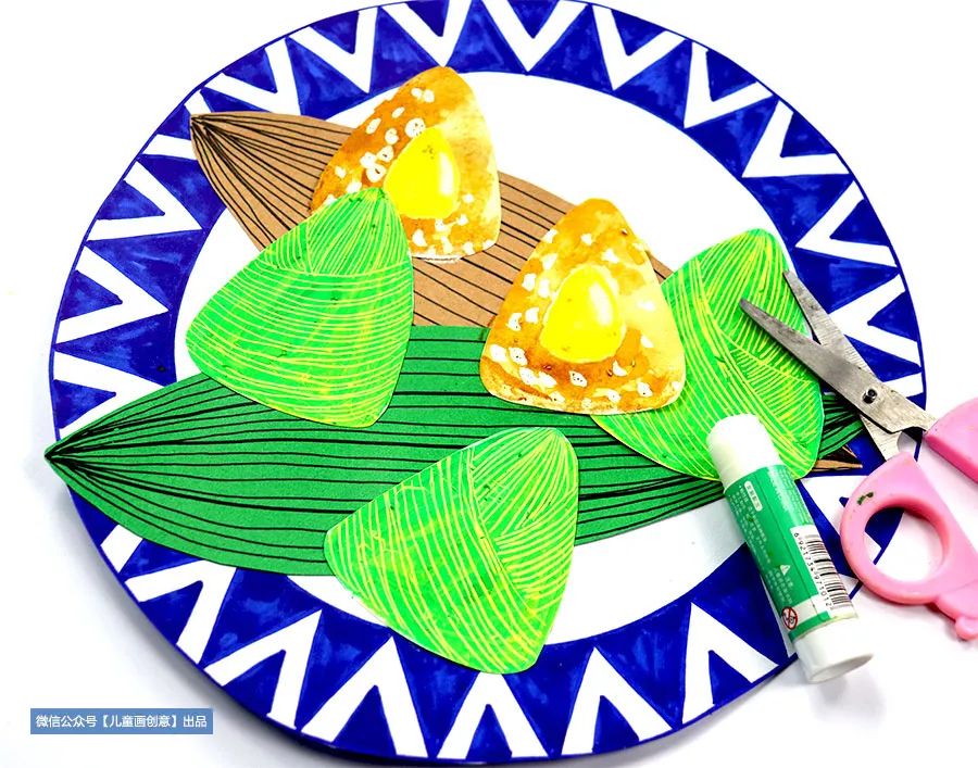 端午节教孩子画可爱的粽子简笔画,端午节幼儿园画粽子