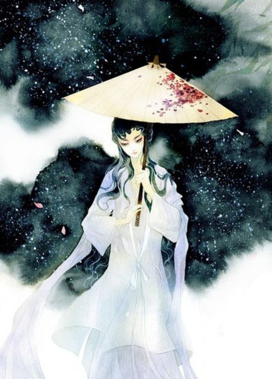 古风美女雨中撑伞唯美图片,唯美古风女生撑伞头像情侣