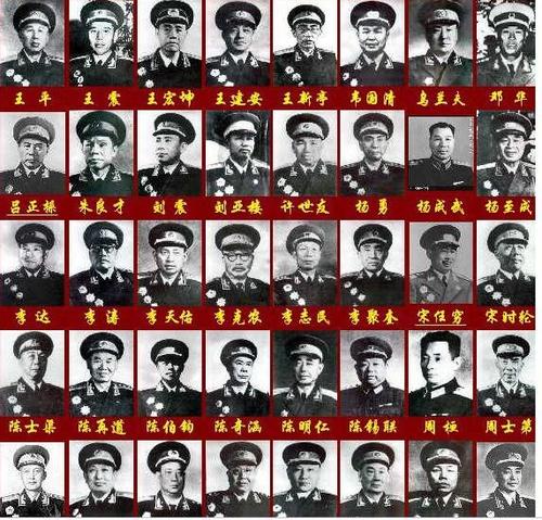 57位开国上将,他们的籍贯都是哪里,分别来自于哪个省