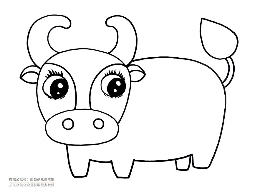 彩铅线描相结合儿童画,儿童画教程大全简单画动物