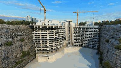 矿坑改造最美公园,矿坑改造湿地公园视频