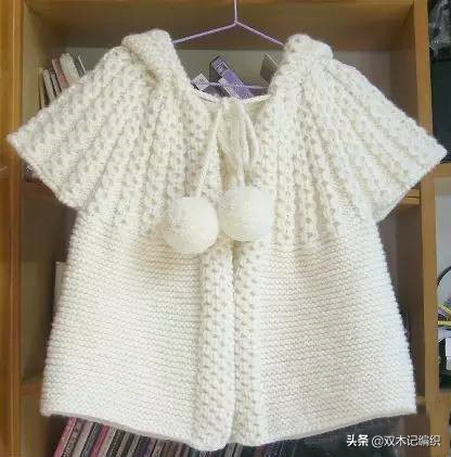 宝宝的毛线衣从上往下织的教程,适合粗毛线织的宝宝外套教程