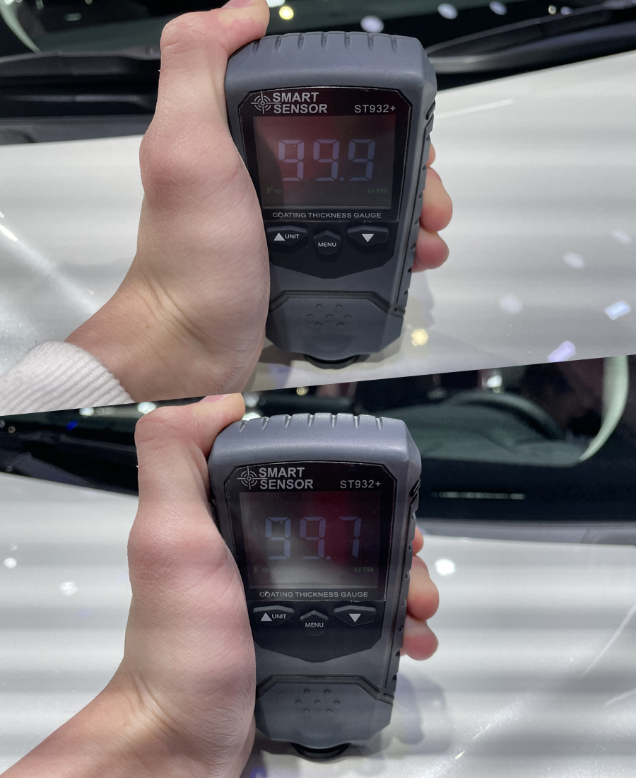 长安cs55plus蓝鲸版车漆厚度,5款热门合资车漆厚度比拼