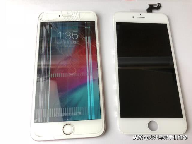 苹果6Splus更换屏幕总成视频,苹果6plus屏幕总成带配件更换教程
