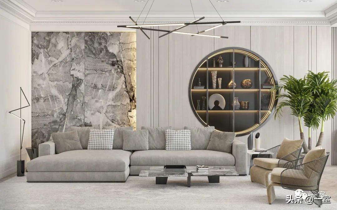 梁志天唐忠汉排名,现代风背景墙作品