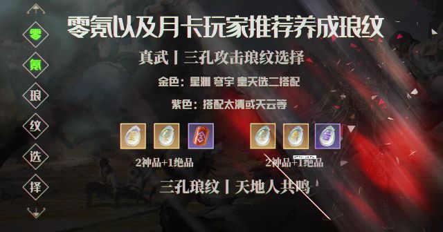 天涯明月刀手游真武琅纹怎么搭配,天刀端游真武琅纹共鸣搭配