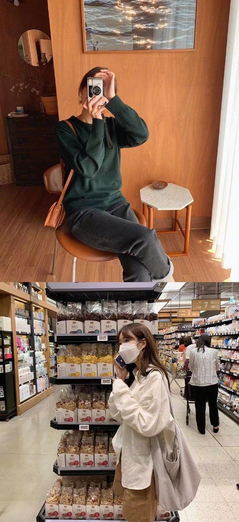 很有冬日韩系穿搭韵味,简约耐看的韩系秋冬穿搭范本