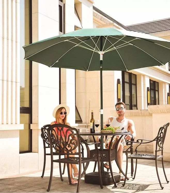 户外遮阳伞使用技巧图片,户外遮阳伞选择方式