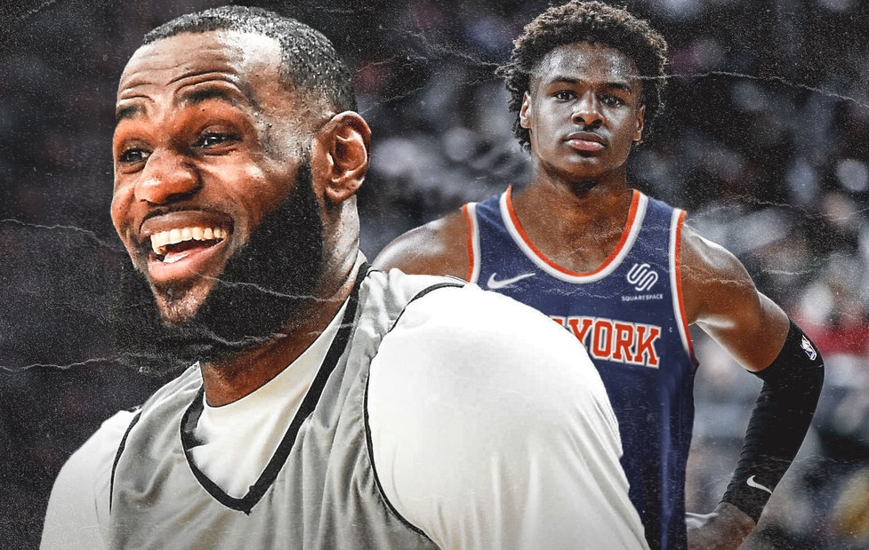 詹姆斯和布朗尼父子同台,詹姆斯父子同场