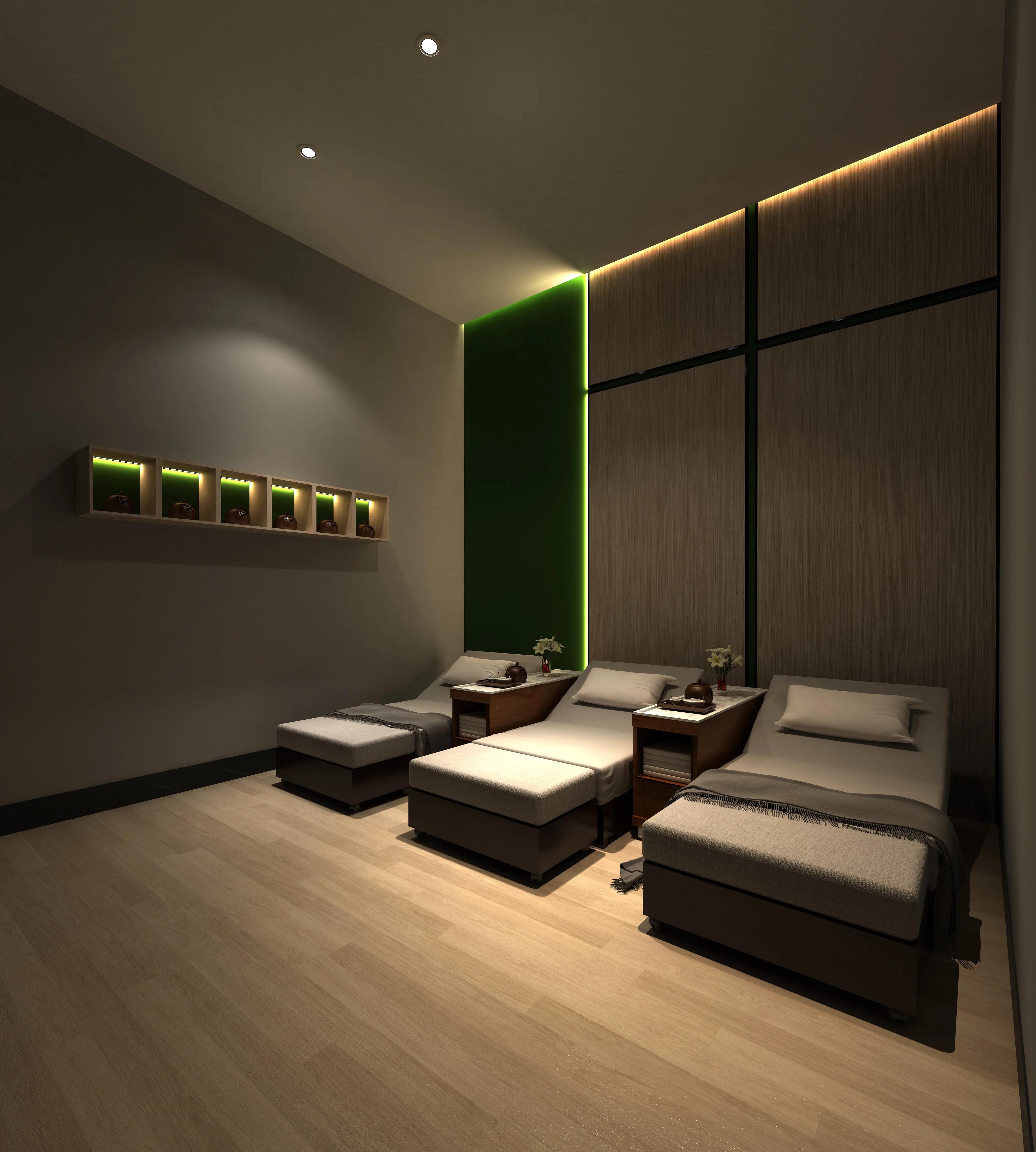 足浴店轻奢现代风格装修,足浴按摩店风格