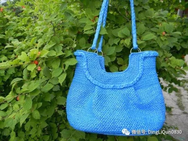 塑料袋编拖鞋,毛线编织浴花袋