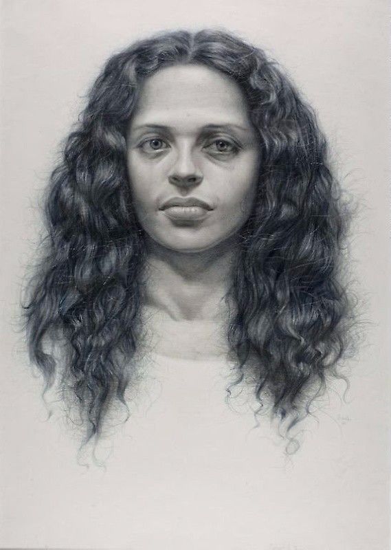 唯美风格素描画,妖娆的背影素描画