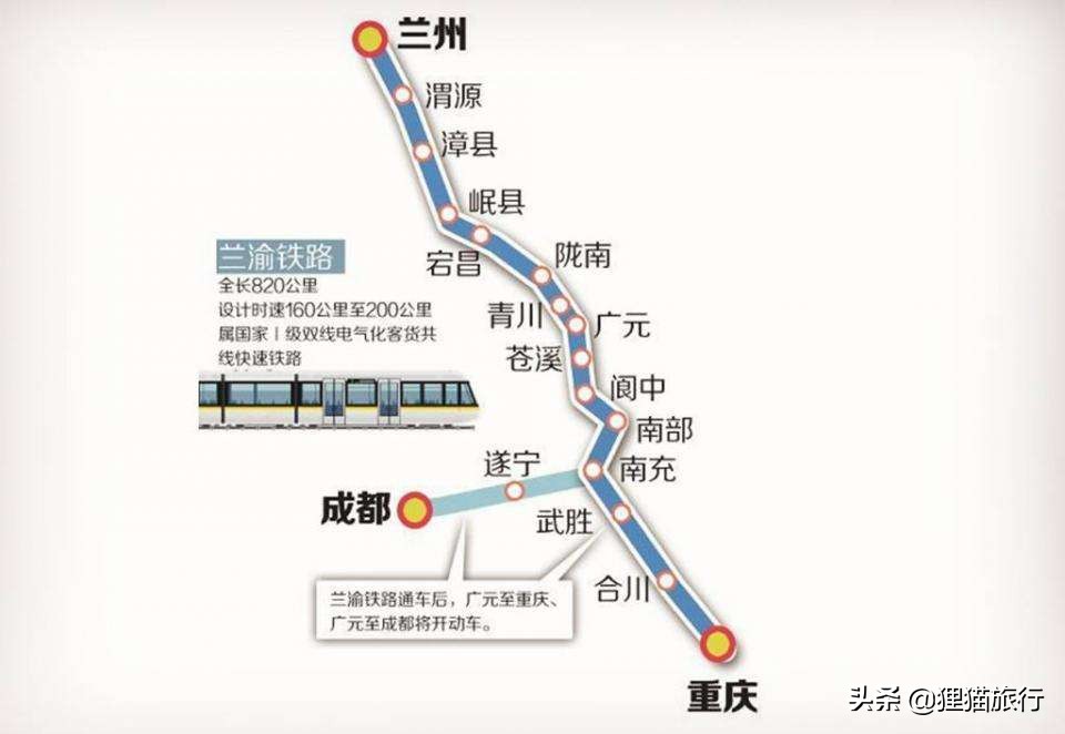 兰州至重庆、西宁至成都高铁线路，连接兰西都市圈与成渝城市群