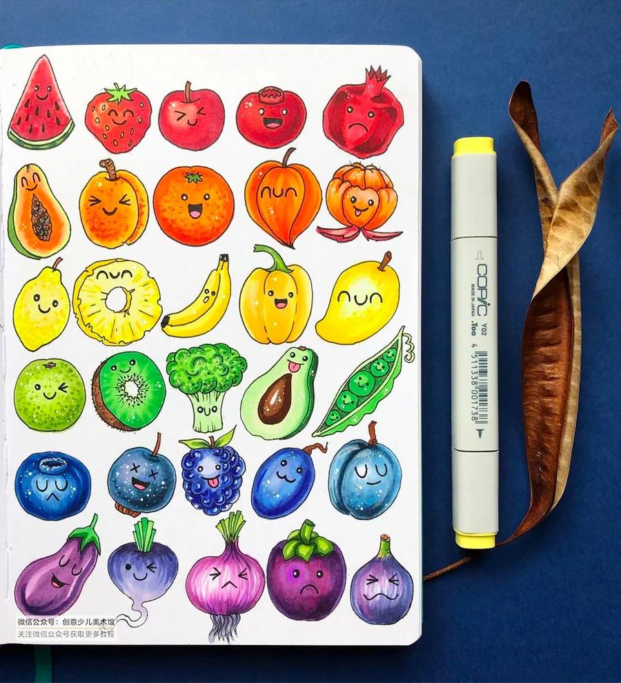 马克笔绘画背景简单,马克笔绘画简单素材