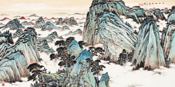 青年艺术家张荣国山水画作品欣赏,张三友的画价格