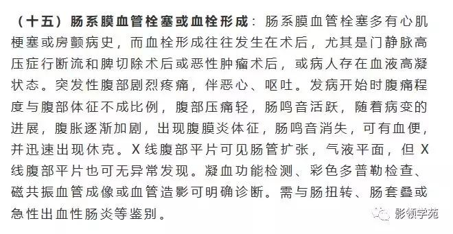 16种常见急性腹痛的诊断与鉴别