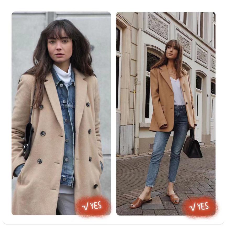 驼色大衣的10种经典穿法,驼色大衣穿搭减龄街拍