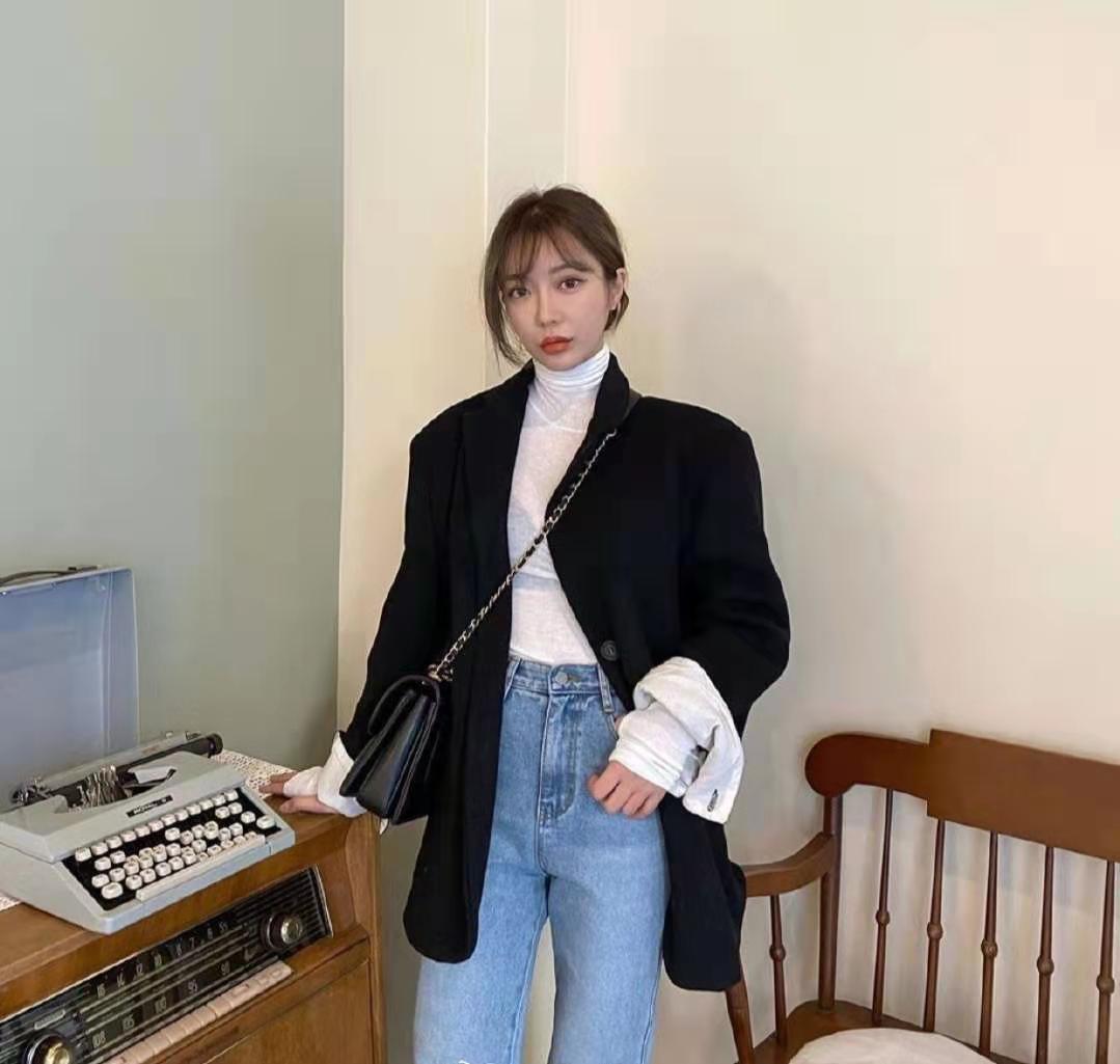 早秋韩系裤子穿搭女,韩系穿搭慵懒风氛围感裤子