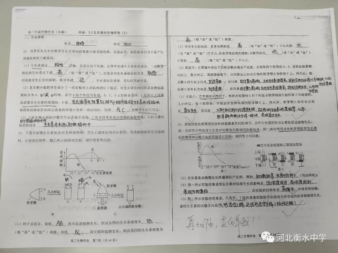 衡水中学学生夸衡中,衡水中学老师批改试卷