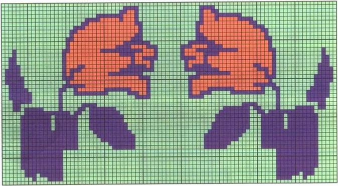 4-6岁儿童花毛衣图案大全,毛衣提花花卉图案图解