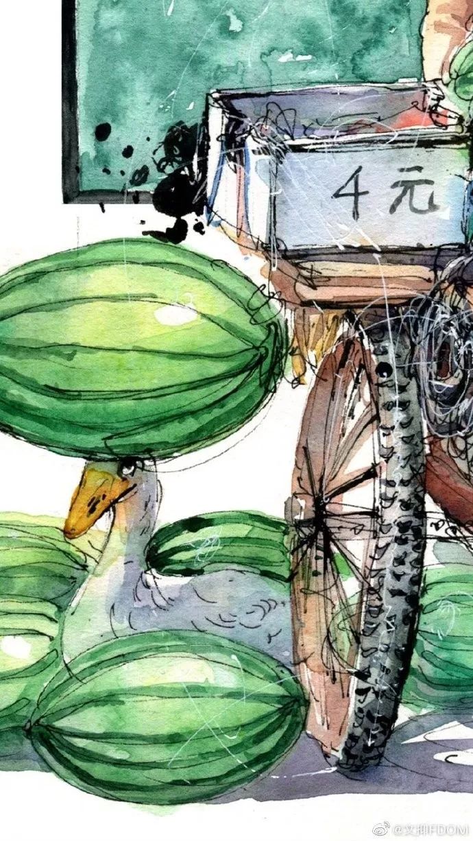 淡彩钢笔画技法,钢笔淡彩画基本知识