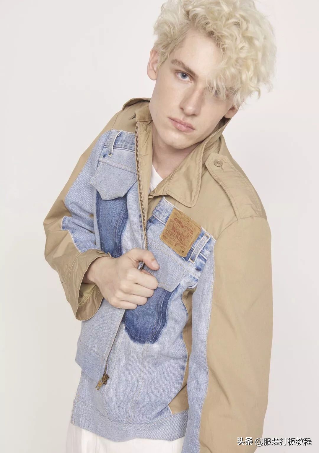 拼接设计潮流套装,拼接服装系列款式图大全