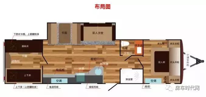 爱旅豪华双套间版拖挂房车,爱旅490拖挂式房车