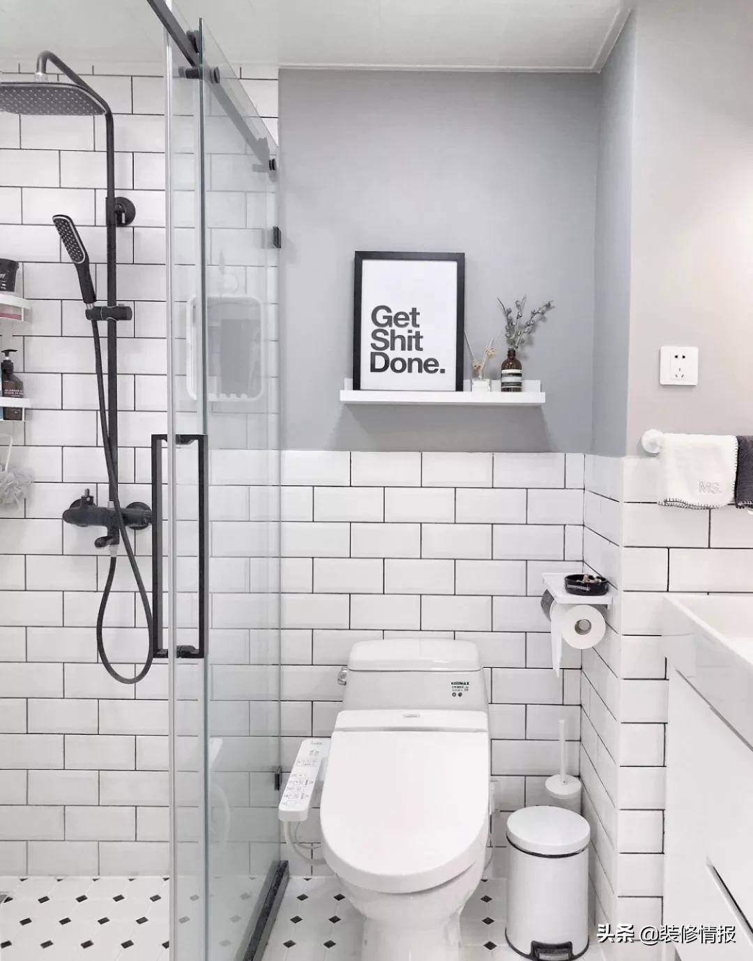 小户型卫生间平面布局最佳效果图,正方小户型卫生间设计布局