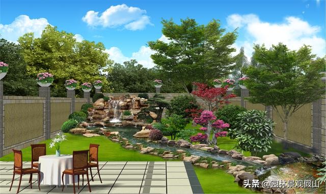 庭院假山瀑布造景,庭院假山瀑布的制作方法