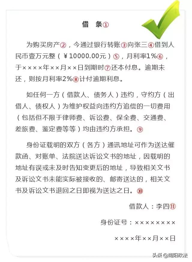 民法典实施后法院认可的借条范本,2019年新版借条怎么写