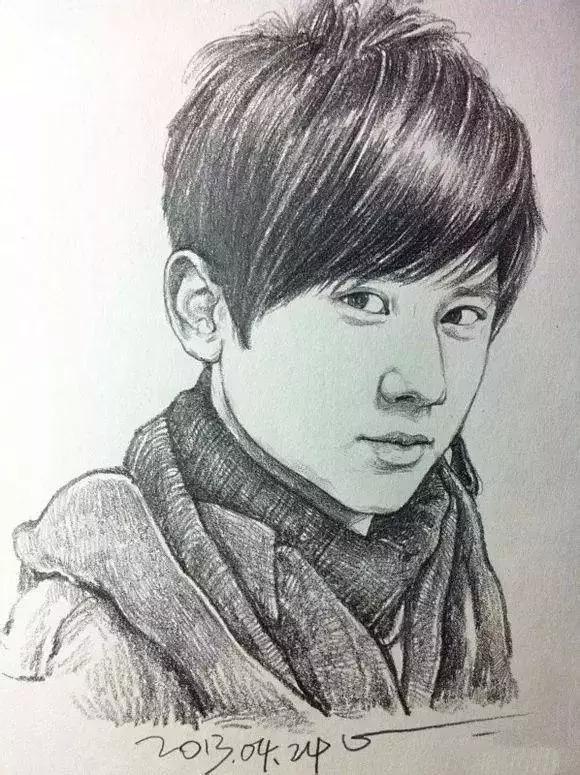 速写看一眼画一笔,用速写的方法画肖像画