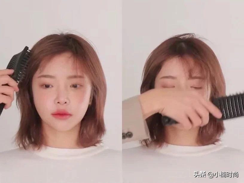 长刘海怎么吹蓬松发型视频教程,发型教程之刘海发根的弧度怎么吹