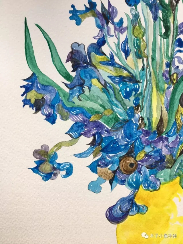 梵高的鸢尾花死前最后一幅画,梵高的水彩画作品