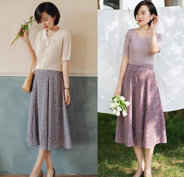碎花裙穿搭的正确模式穿出高级感,碎花裙要怎么穿才不土气