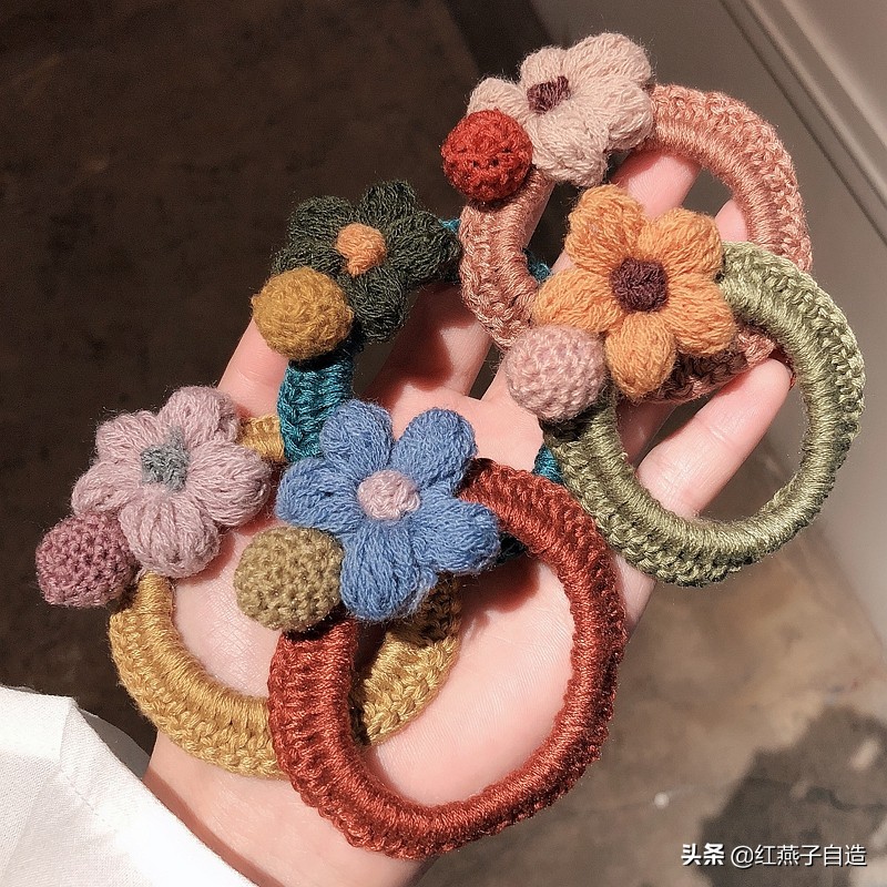 手工编织小饰品星黛露,纯色编织小饰品