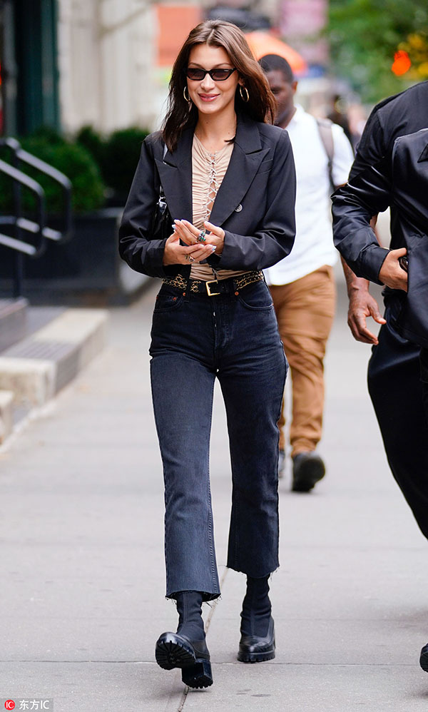 小腿粗壮穿英伦风袜靴好看嘛,最显腿细的袜靴