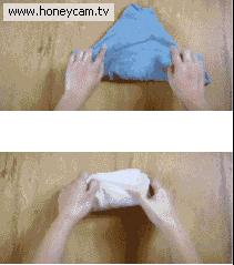 懒人叠衣服有妙招,衣服能叠成心形么