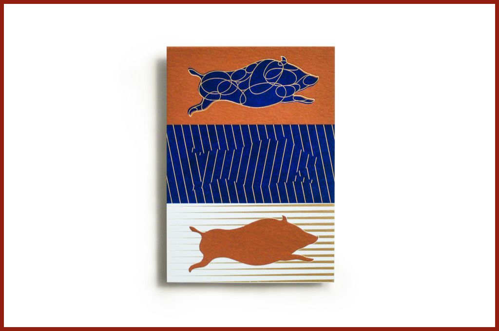 猪年贺卡设计图,猪年贺卡设计图片大全简单