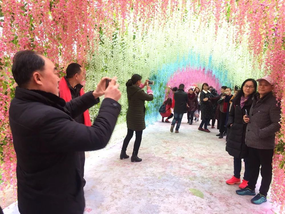 景点打卡石门花海,美哭了景区