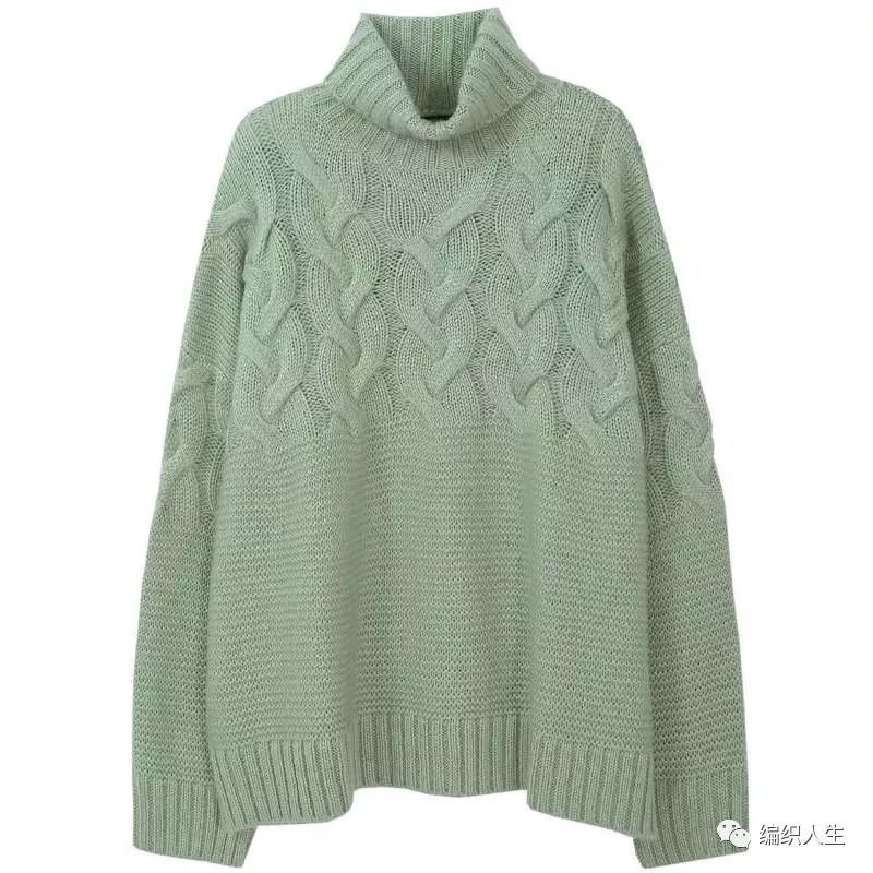 高档时尚仿貂绒衫,棒针织经典中长款麻花衣视频