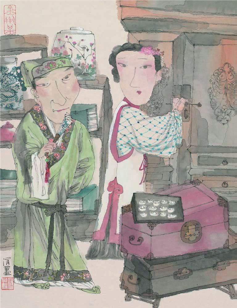 日本蝴蝶兰插画图片,红掌花花瓶插画