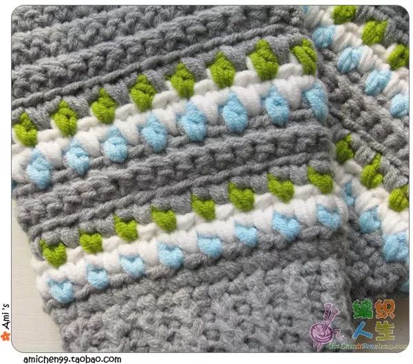 钩针编织手套的教程,男孩提花手套花样图案图解
