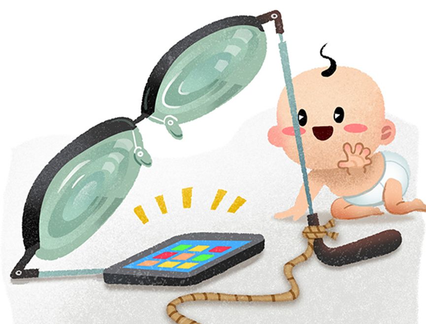 为了身体健康杜绝电子产品,保护视力拒绝电子产品小学生