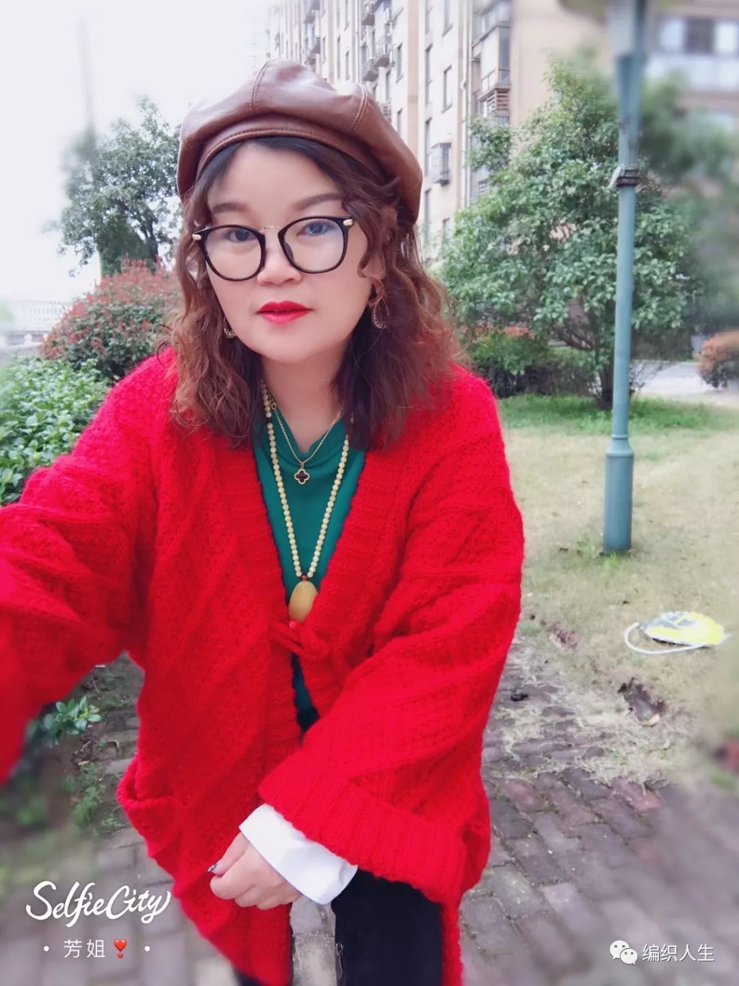 棒针手工粗线正肩毛衣女款,棒针编织v字领蝙蝠毛衣穿上显胖